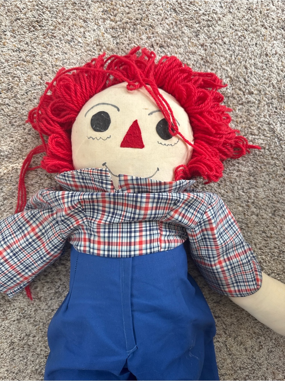 Vintage handmade Raggedy Ann/Andy style doll (large)